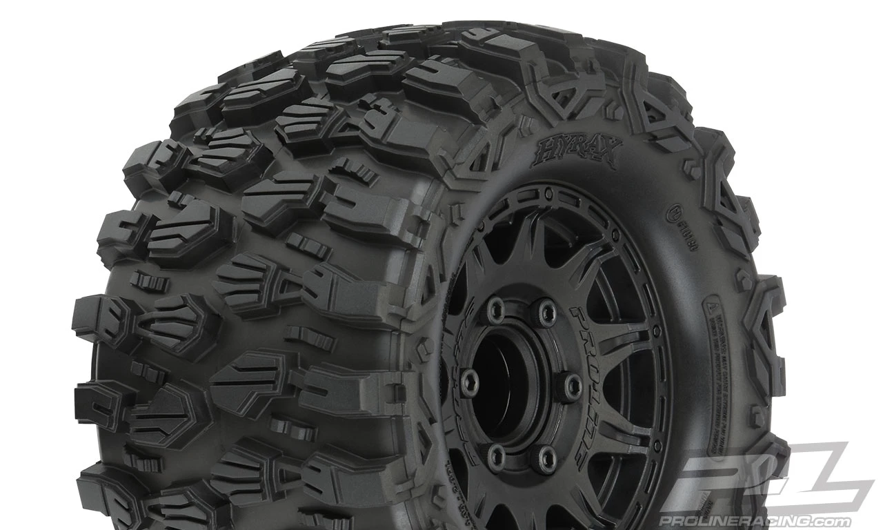 Pro-Line Hyrax 2.8" Tires Mounted on Raid 6x30 Wheels (2) 3 Pro-Line Hyrax 2.8" Tires Mounted on Raid 6x30 Wheels (2)