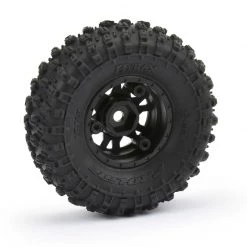Pro-Line 1/24 Hyrax Front/Rear 1.0" Tires Mounted on Black Impulse Beadlock Wheels (4) -Cars Truck shop online PRO1019410 5