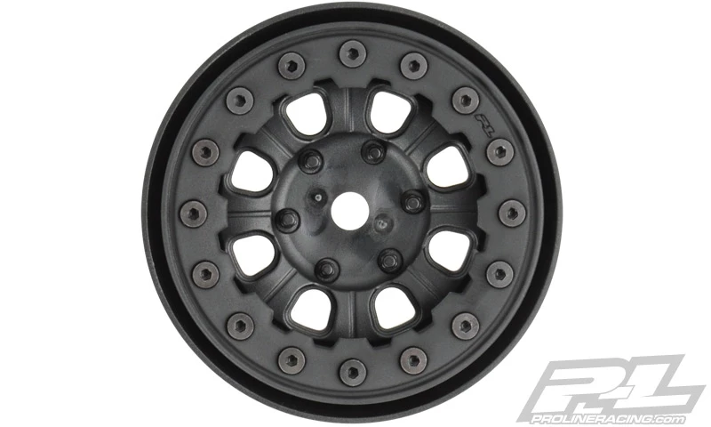 Pro-Line Denali 1.9" Black/Black Bead-Loc 8 Spoke Front or Rear Wheels (2) 3 Pro-Line Denali 1.9" Black/Black Bead-Loc 8 Spoke Front or Rear Wheels (2)