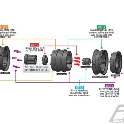 Pro-Line Carbine 1.9" Black Plastic Internal Bead-Loc Dually Wheels (2) -Cars Truck shop online PRO278600 9