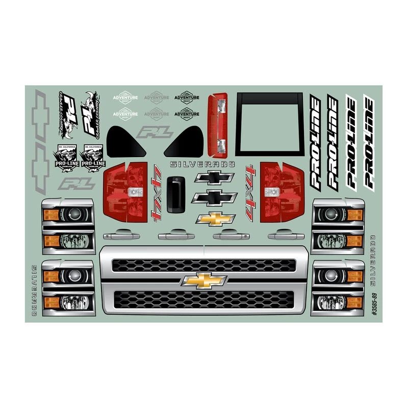 Pro-Line 2015 Chevy Silverado Pre-Runner Clear Body for 12.3" (313mm) Wheelbase 12 Pro-Line 2015 Chevy Silverado Pre-Runner Clear Body for 12.3" (313mm) Wheelbase - Image 10