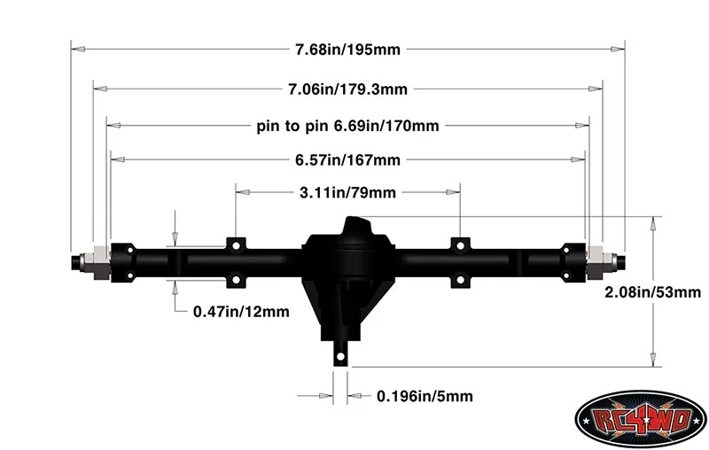 RC4WD Yota II Ultimate Scale Cast Axle (Rear) 6 RC4WD Yota II Ultimate Scale Cast Axle (Rear) - Image 4