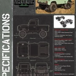 RC4WD Gelande II RTR with 2015 Land Rover Defender D90 Pick-Up Body (Heritage Edition) -Cars Truck shop online RC4Z RTR0044 102