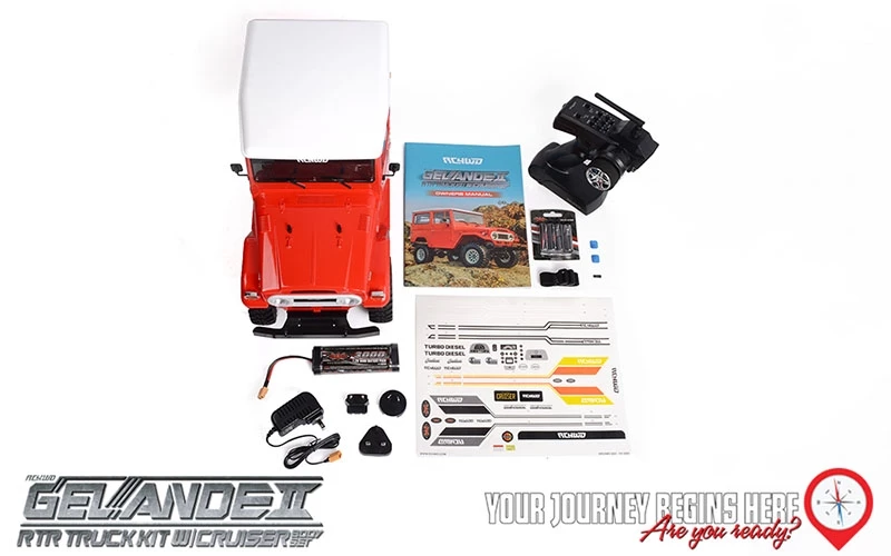RC4WD Gelande II RTR with Cruiser Body Set - Red 12 RC4WD Gelande II RTR with Cruiser Body Set - Red - Image 10