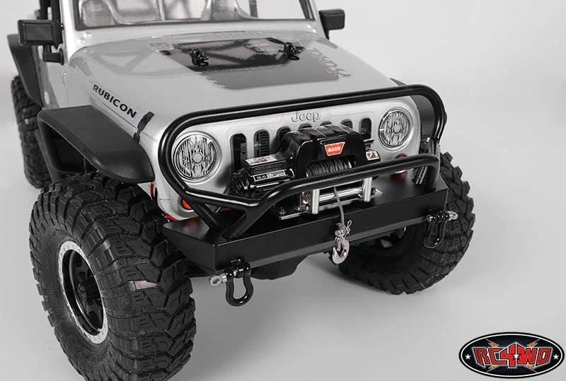 RC4WD Tough Armor Winch Bumper with Grille Guard for Axial Jeep Rubicon and SCX10 7 RC4WD Tough Armor Winch Bumper with Grille Guard for Axial Jeep Rubicon and SCX10 - Image 5