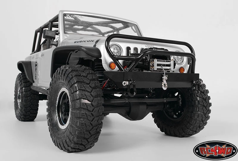 RC4WD Tough Armor Winch Bumper with Grille Guard for Axial Jeep Rubicon and SCX10 8 RC4WD Tough Armor Winch Bumper with Grille Guard for Axial Jeep Rubicon and SCX10 - Image 6