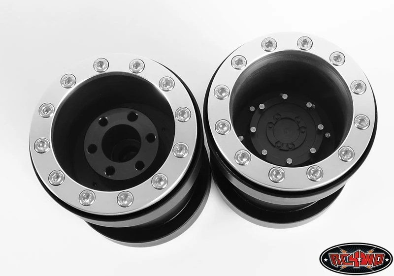 RC4WD Universal Monster Truck Beadlock Wheels V2 For Tamiya Clod Buster (Black Delrin) (2) 6 RC4WD Universal Monster Truck Beadlock Wheels V2 For Tamiya Clod Buster (Black Delrin) (2) - Image 4