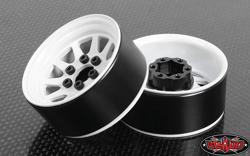 RC4WD OEM Stamped Steel 1.9" Beadlock Wheels (White) (4) 6 RC4WD OEM Stamped Steel 1.9" Beadlock Wheels (White) (4) - Image 4