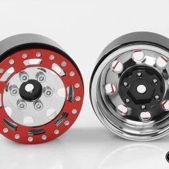 RC4WD TRO 1.7" Stamped Steel Beadlock Wheels (Red/Chrome) (4) -Cars Truck shop online RC4Z W0225 4
