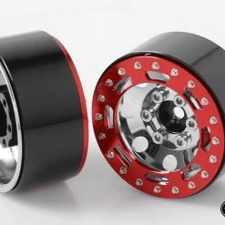 RC4WD TRO 1.7" Stamped Steel Beadlock Wheels (Red/Chrome) (4) -Cars Truck shop online RC4Z W0225 5
