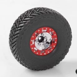 RC4WD TRO 1.7" Stamped Steel Beadlock Wheels (Red/Chrome) (4) -Cars Truck shop online RC4Z W0225 6