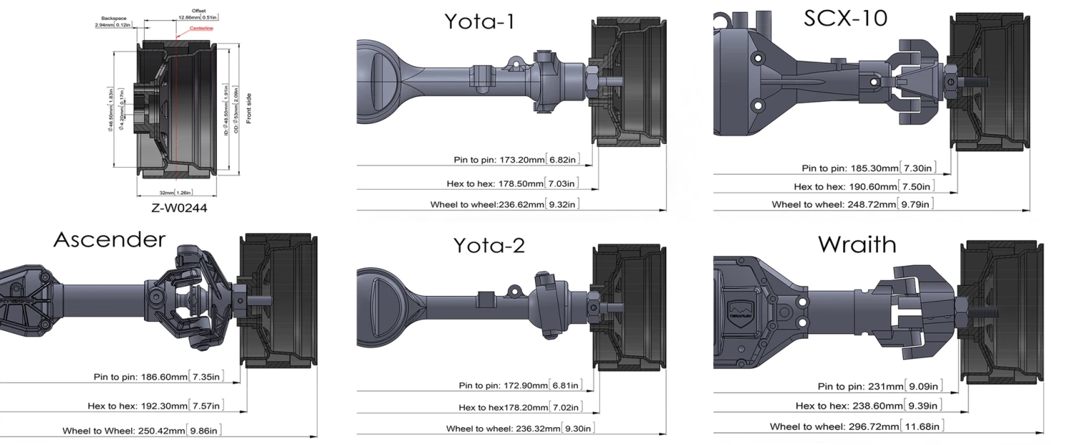RC4WD 5 Lug Deep Dish Wagon 1.9" Steel Stamped Beadlock Wheels (Plain) (4) 9 RC4WD 5 Lug Deep Dish Wagon 1.9" Steel Stamped Beadlock Wheels (Plain) (4) - Image 7