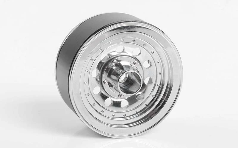RC4WD Classic 10-Hole Chrome 1.9" Beadlock Wheels (4) 4 RC4WD Classic 10-Hole Chrome 1.9" Beadlock Wheels (4) - Image 2