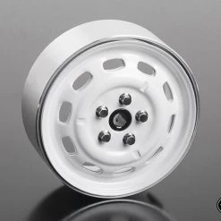 RC4WD Stamped Steel 1.7" 10-Oval Hole Wheels (White) (4)