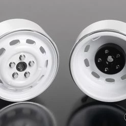 RC4WD Stamped Steel 1.7" 10-Oval Hole Wheels (White) (4) -Cars Truck shop online RC4Z W0311 4