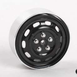 RC4WD Stamped Steel 1.7" 10-Oval Hole Wheels (Black) (4)