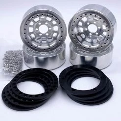 Reef's RC 1.9" Hammer Off-Road Beadlock Wheels with Black Rings and Hardware (4pcs)