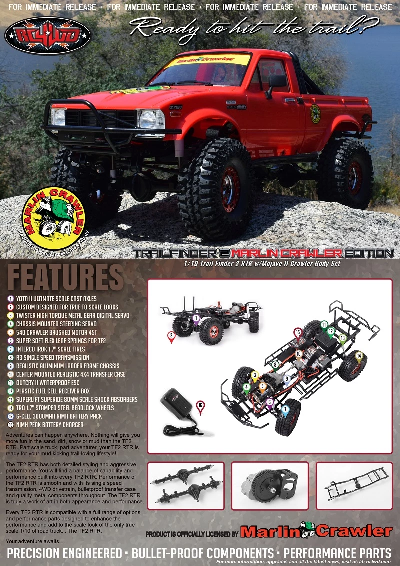 RC4WD Marlin Crawler Trail Finder 2 RTR w/Mojave II Crawler Body Set 20 RC4WD Marlin Crawler Trail Finder 2 RTR w/Mojave II Crawler Body Set - Image 18