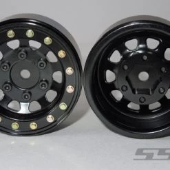 SSD RC 1.55" Steel D Hole Beadlock Wheels (Black) (2) -Cars Truck shop online SSD00097 3