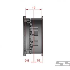 SSD RC 1.55" Steel D Hole Beadlock Wheels (Black) (2) -Cars Truck shop online SSD00097 5