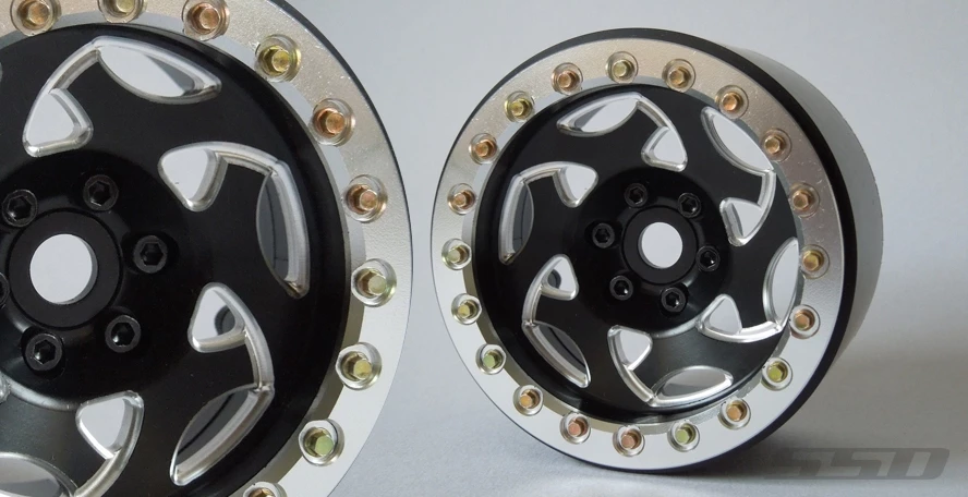 SSD RC 2.2" Champion Beadlock Wheels (Black / Silver) (2) 3 SSD RC 2.2" Champion Beadlock Wheels (Black / Silver) (2)