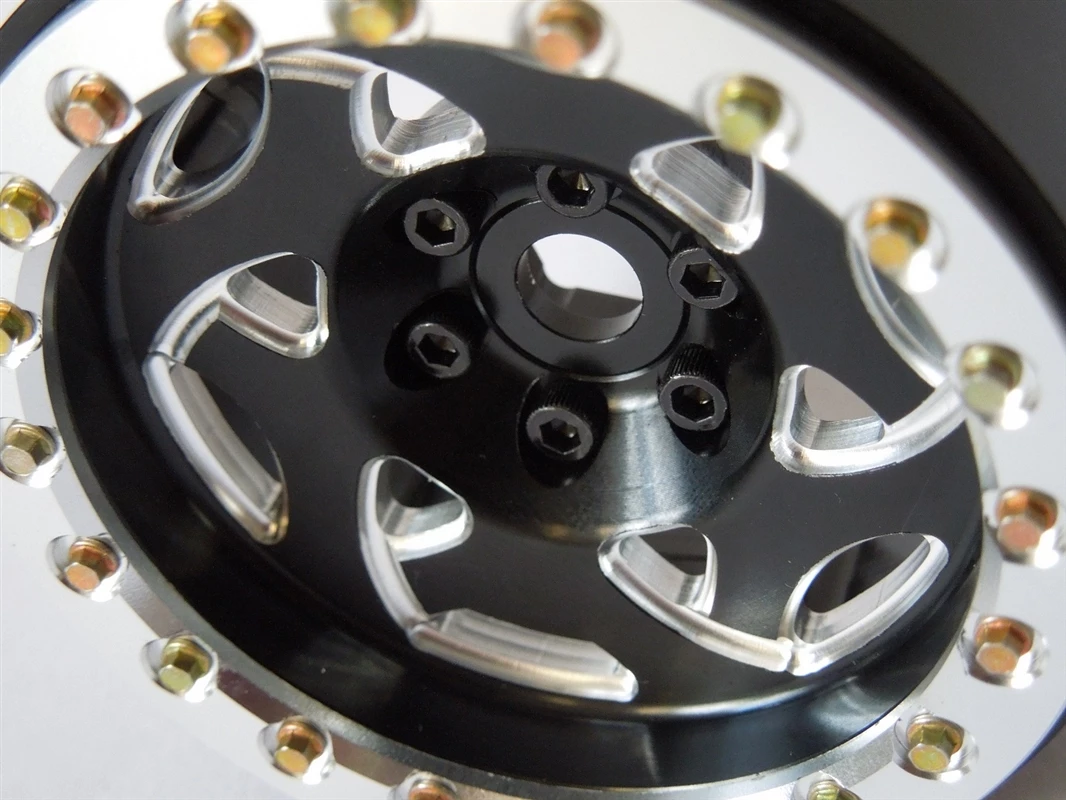 SSD RC 2.2" Champion Beadlock Wheels (Black / Silver) (2) 4 SSD RC 2.2" Champion Beadlock Wheels (Black / Silver) (2) - Image 2