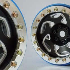 SSD RC 2.2" Champion PL Beadlock Wheels (Black / Silver) (2)