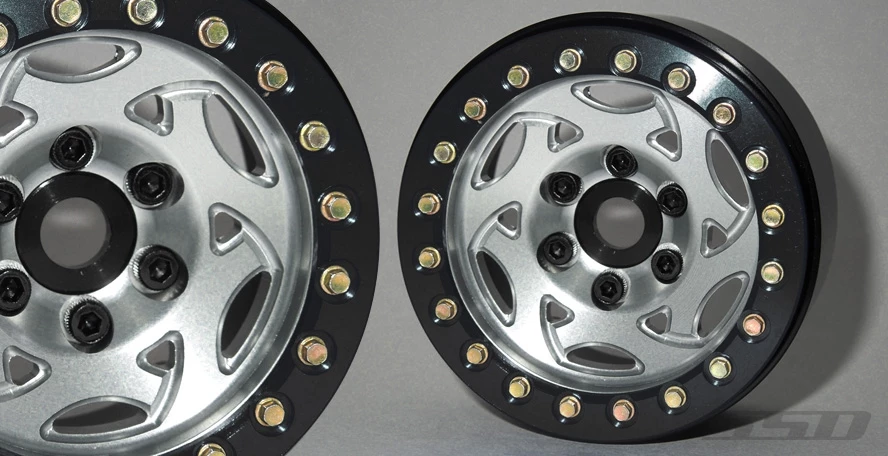 SSD RC 1.9" Champion Beadlock Wheels (Silver / Black) (2) 3 SSD RC 1.9" Champion Beadlock Wheels (Silver / Black) (2)
