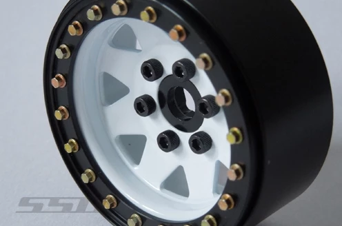 SSD RC 1.9" Steel 8 Spoke Beadlock Wheels (White) (2) 5 SSD RC 1.9" Steel 8 Spoke Beadlock Wheels (White) (2) - Image 3