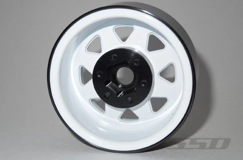 SSD RC 1.9" Steel 8 Spoke Beadlock Wheels (White) (2) 6 SSD RC 1.9" Steel 8 Spoke Beadlock Wheels (White) (2) - Image 4