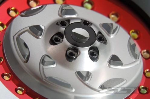 SSD RC 2.2" Champion PL Beadlock Wheels (Silver / Red) (2) 4 SSD RC 2.2" Champion PL Beadlock Wheels (Silver / Red) (2) - Image 2