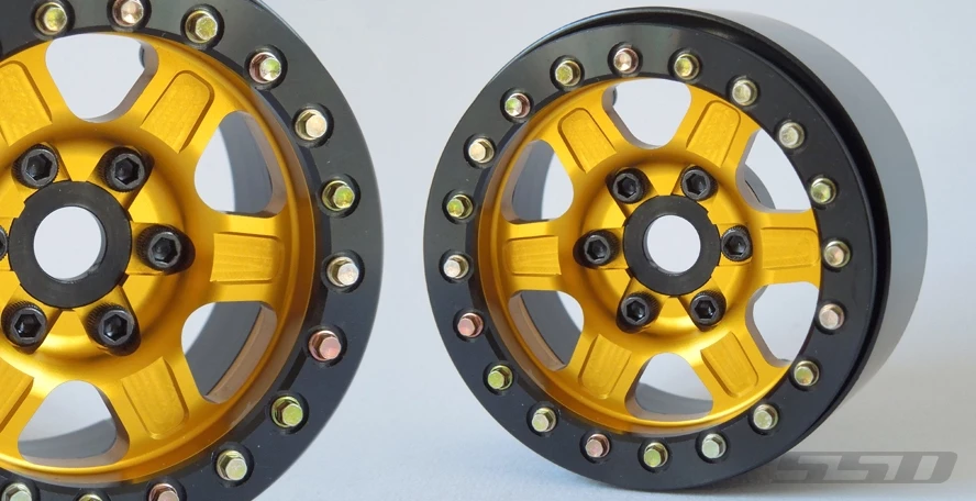 SSD RC 1.9" Challenger Beadlock Wheels (Gold) (2) 3 SSD RC 1.9" Challenger Beadlock Wheels (Gold) (2)