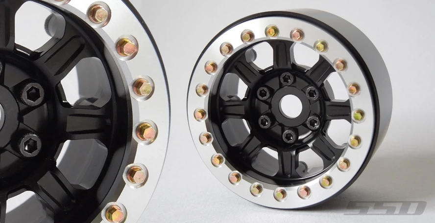 SSD RC 1.9" Warrior Beadlock Wheels (Black) (2) 3 SSD RC 1.9" Warrior Beadlock Wheels (Black) (2)