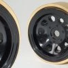 SSD RC 1.0" Aluminum / Brass D Hole Wheels (Black) (2) -Cars Truck shop online SSD00458 2