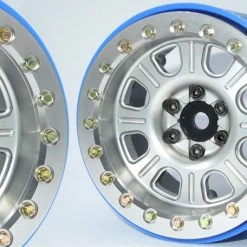 SSD RC 2.2" Bouncer PL Beadlock Wheels (Silver) (2)