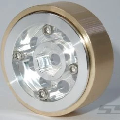 SSD RC 1.0" Aluminum / Brass 8 Hole Wheels (Silver) (2) -Cars Truck shop online SSD00499 4