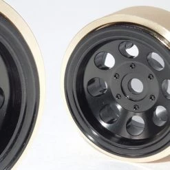 SSD RC 1.0" Aluminum / Brass 8 Hole Wheels (Black) (2)