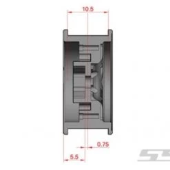 SSD RC 1.0" Aluminum / Brass 8 Hole Wheels (Black) (2) -Cars Truck shop online SSD00506 5