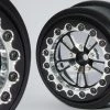 SSD RC V Spoke Rear 2.2" / 3.0" Lightweight Drag Racing Beadlock Wheels (Black) (2) -Cars Truck shop online SSD00520 2