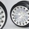 SSD RC V Spoke Rear 2.2" / 3.0" Lightweight Drag Racing Beadlock Wheels (Silver) (2) -Cars Truck shop online SSD00525 2