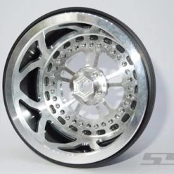 SSD RC V Spoke Rear 2.2" / 3.0" Lightweight Drag Racing Beadlock Wheels (Silver) (2) -Cars Truck shop online SSD00525 3