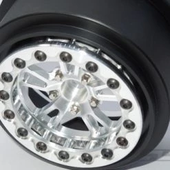 SSD RC V Spoke Rear 2.2" / 3.0" Lightweight Drag Racing Beadlock Wheels (Silver) (2) -Cars Truck shop online SSD00525 4