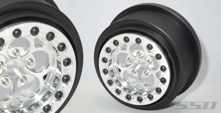 SSD RC 5 Hole Rear 2.2" / 3.0" Lightweight Drag Racing Beadlock Wheels (Silver) (2) 3 SSD RC 5 Hole Rear 2.2" / 3.0" Lightweight Drag Racing Beadlock Wheels (Silver) (2)