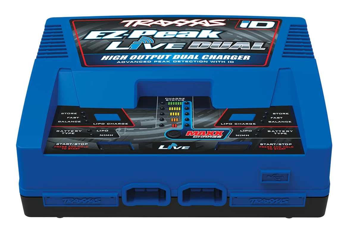 Traxxas EZ-Peak Live Dual 200W NiMH/LiPo AC Charger w/iD Auto 3 Traxxas EZ-Peak Live Dual 200W NiMH/LiPo AC Charger w/iD Auto