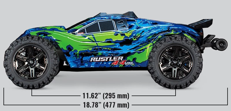 Traxxas Rustler 4X4 VXL 1/10 Scale 4WD Brushless Stadium Truck RTR 22 Traxxas Rustler 4X4 VXL 1/10 Scale 4WD Brushless Stadium Truck RTR - Image 20