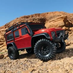 Traxxas TRX-4 RTR with Land Rover Defender Body (Red) -Cars Truck shop online TRA82056 4 RED 11