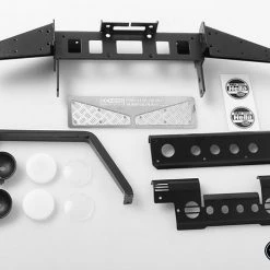 RC4WD Metal Front Bumper w/Stinger and Lights for Gelande II D90/D110