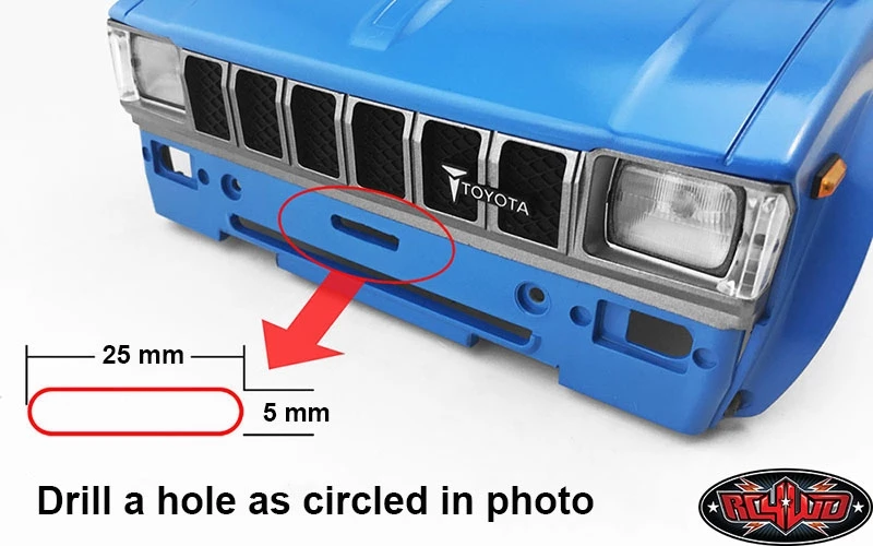 RC4WD Kangaroo Front Bumper w/Lights for Mojave II 2/4 Door Body Set (Black) 9 RC4WD Kangaroo Front Bumper w/Lights for Mojave II 2/4 Door Body Set (Black) - Image 7