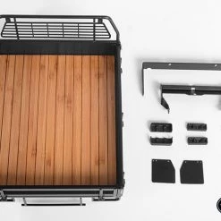 RC4WD Kober Rear Bed w/Tire Holder & Mud Flaps for RC4WD TF2 LWB Toyota LC70 (Black)