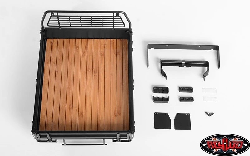 RC4WD Kober Rear Bed w/Tire Holder & Mud Flaps for RC4WD TF2 LWB Toyota LC70 (Black) 3 RC4WD Kober Rear Bed w/Tire Holder & Mud Flaps for RC4WD TF2 LWB Toyota LC70 (Black)